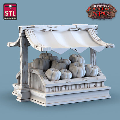 Dungeons & Dragons - STL Miniatures - Fruit Seller Set