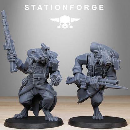 Wargames - Stationforge - GrimGuard - Raticus Squad (10 Figurer)