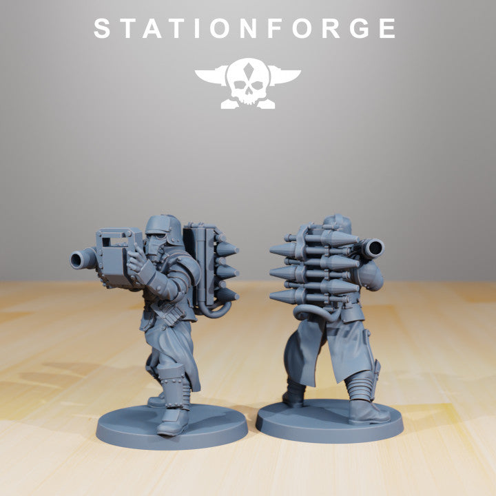 Wargames - Stationforge - GrimGuard - Armored Squad (5 Figurer)