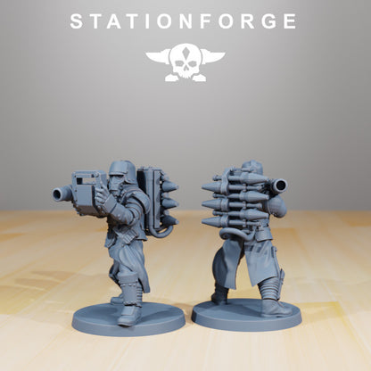 Wargames - Stationforge - GrimGuard - Armored Squad (5 Figurer)