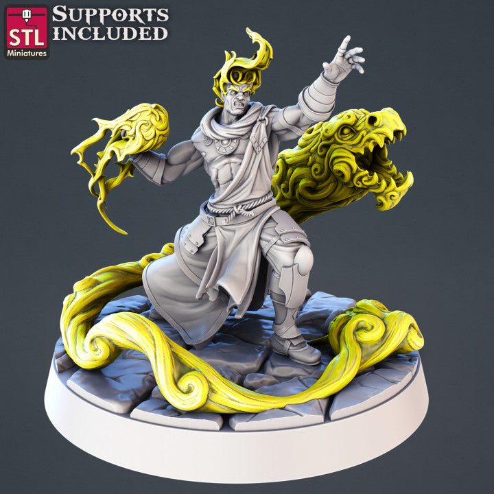 Dungeons & Dragons - STL Miniatures - Genasi Set