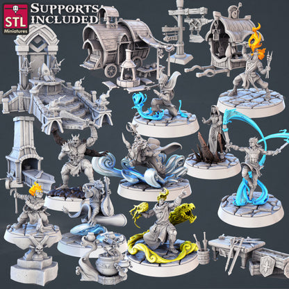 Dungeons & Dragons - STL Miniatures - Genasi Set