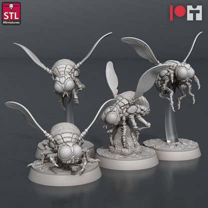 Dungeons & Dragons - STL Miniatures - Giant Flies (4 Figurer)