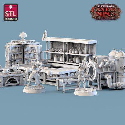 Dungeons & Dragons - STL Miniatures - Glassblower Set