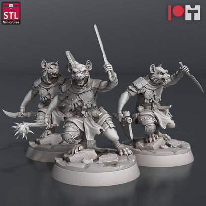 Dungeons & Dragons - STL Miniatures - Gnolls Set - Modular (12 Figurer)