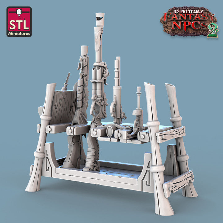 Dungeons & Dragons - STL Miniatures - Gunpowder Vendors Set