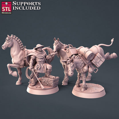 Dungeons & Dragons - STL Miniatures - Horse Trainer Set