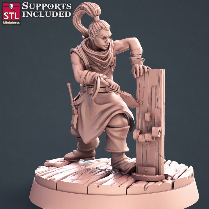 Dungeons & Dragons - STL Miniatures - Human Carpenter Set