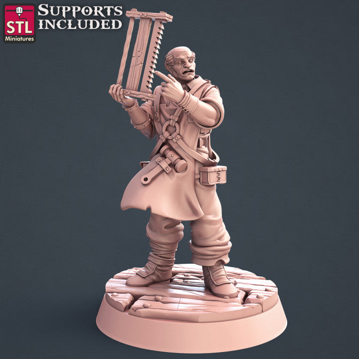 Dungeons & Dragons - STL Miniatures - Human Carpenter Set