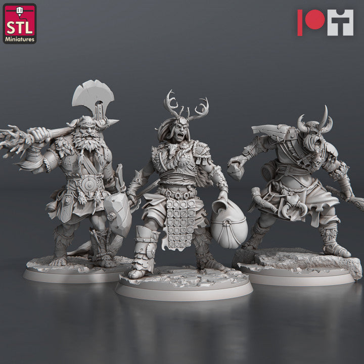 Dungeons & Dragons - STL Miniatures - Frost Giant Set (3 Figurer)