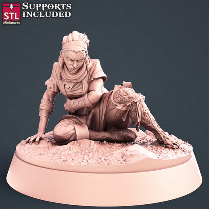 Dungeons & Dragons - STL Miniatures - Injured Villagers Set (5 Figurer)