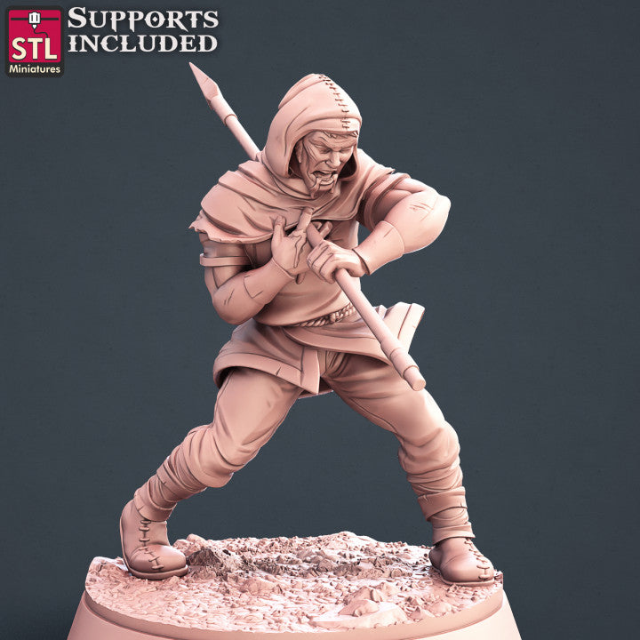 Dungeons & Dragons - STL Miniatures - Injured Villagers Set (5 Figurer)