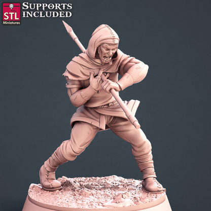 Dungeons & Dragons - STL Miniatures - Injured Villagers Set (5 Figurer)