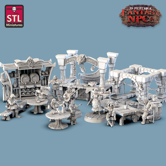 Dungeons & Dragons - STL Miniatures - Inn Set