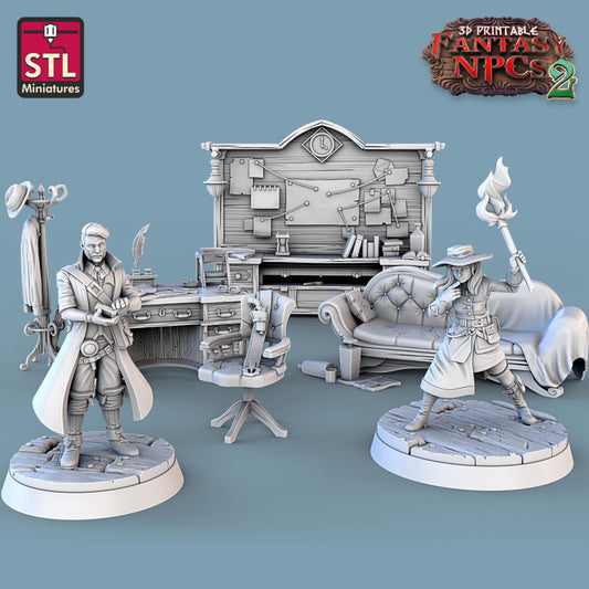 Dungeons & Dragons - STL Miniatures - Investigator Set