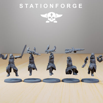 Wargames - Stationforge - GrimGuard - Trench Runners Squad (5 Figurer)
