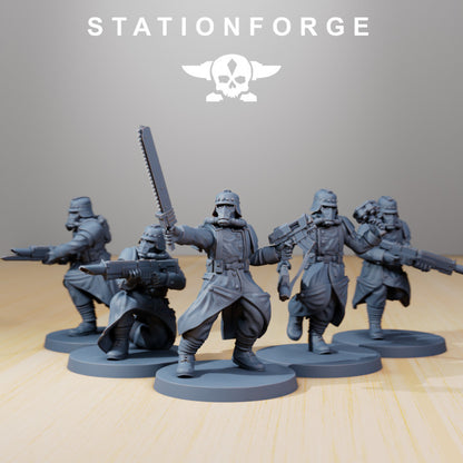 Wargames - Stationforge - GrimGuard - Trench Runners Squad (5 Figurer)