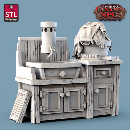 Dungeons & Dragons - STL Miniatures - Laundry Set