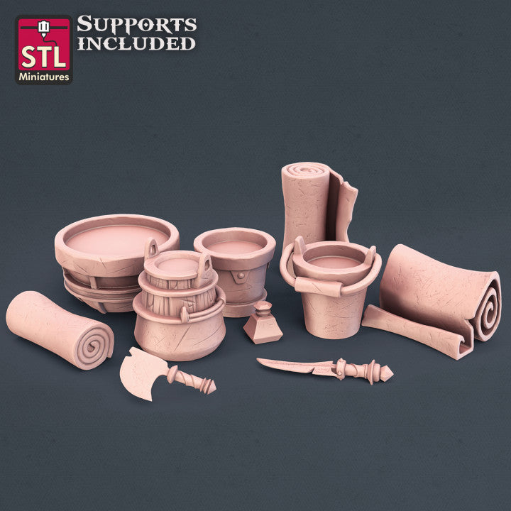 Dungeons & Dragons - STL Miniatures - Leather Worker Set