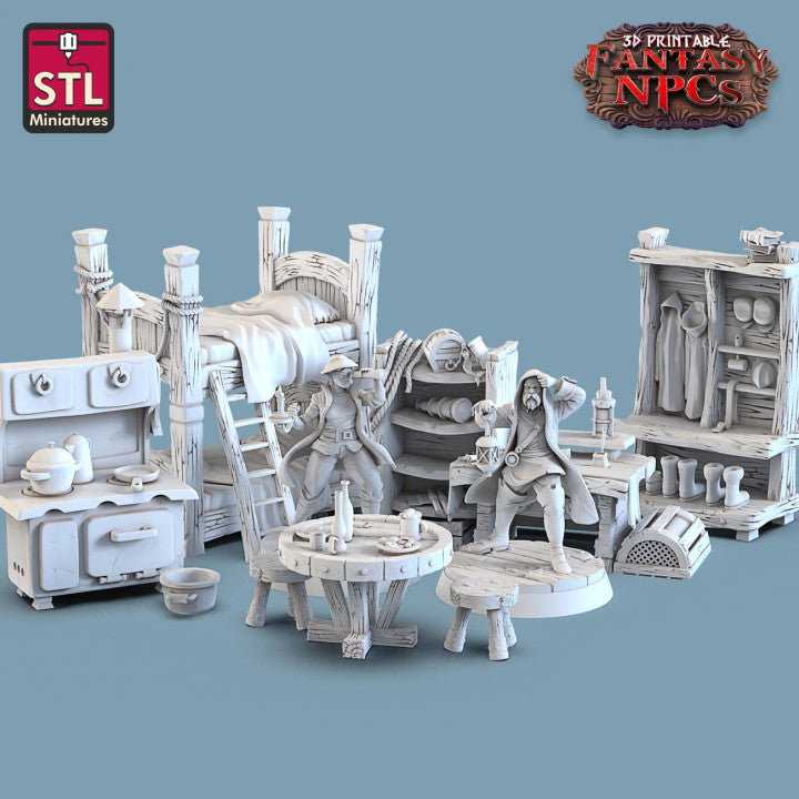 Dungeons & Dragons - STL Miniatures - Lighthouse Keeper Set