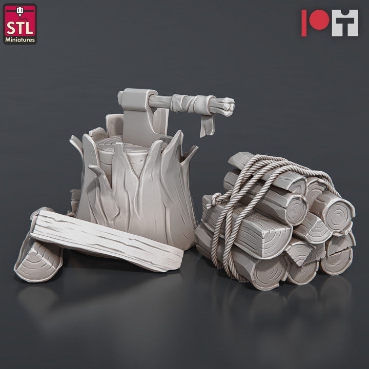 Dungeons & Dragons - STL Miniatures - Lumberjack Set