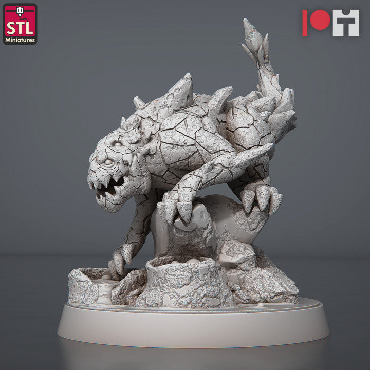 Dungeons & Dragons - STL Miniatures - Magmites & Hellcrows Set (5 figurer)