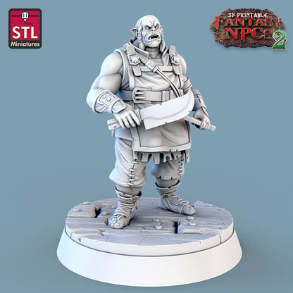 Dungeons & Dragons - STL Miniatures - Orc Butcher Set