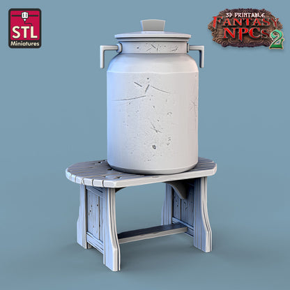 Dungeons & Dragons - STL Miniatures - Milk Man Set