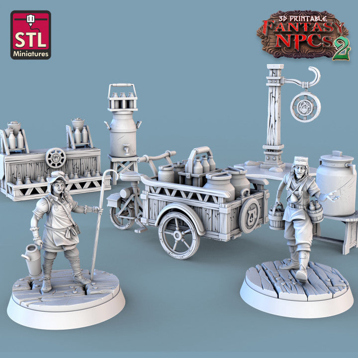 Dungeons & Dragons - STL Miniatures - Milk Man Set