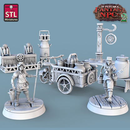 Dungeons & Dragons - STL Miniatures - Milk Man Set