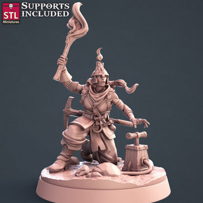 Dungeons & Dragons - STL Miniatures - Miners Set