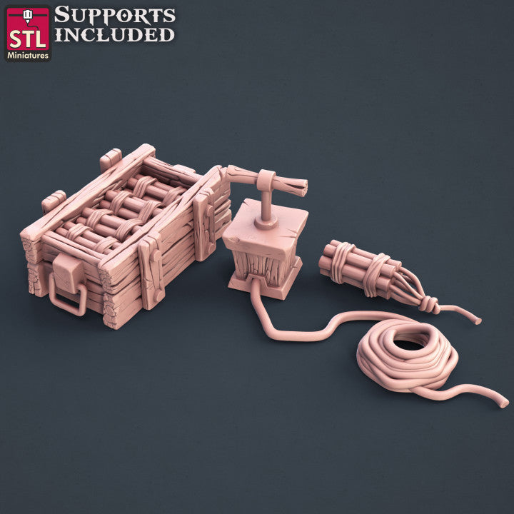 Dungeons & Dragons - STL Miniatures - Miners Set