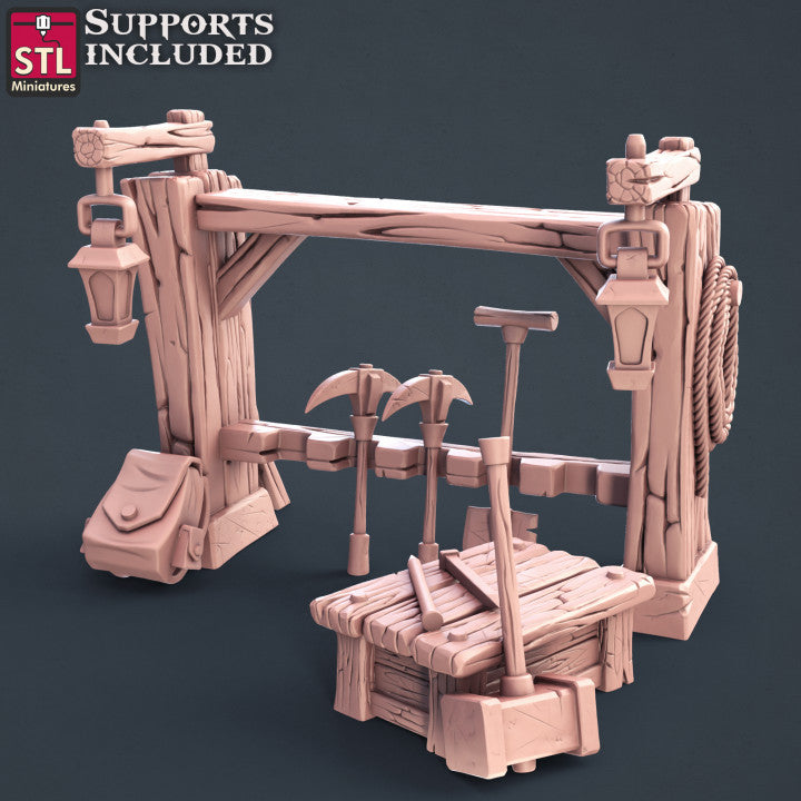 Dungeons & Dragons - STL Miniatures - Miners Set