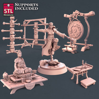 Dungeons & Dragons - STL Miniatures - Monk Set