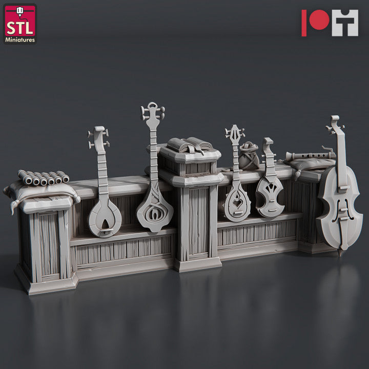 Dungeons & Dragons - STL Miniatures - Music Store Set