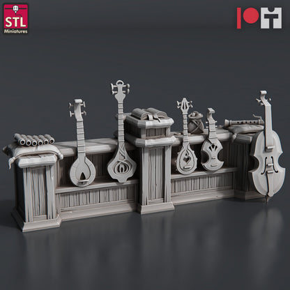 Dungeons & Dragons - STL Miniatures - Music Store Set