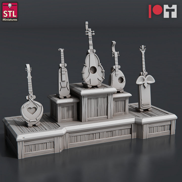 Dungeons & Dragons - STL Miniatures - Music Store Set