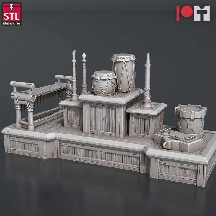 Dungeons & Dragons - STL Miniatures - Music Store Set