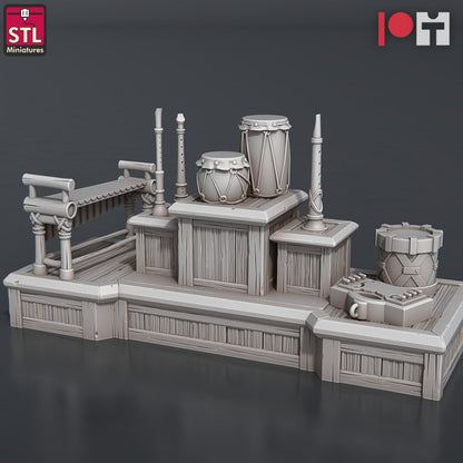 Dungeons & Dragons - STL Miniatures - Music Store Set