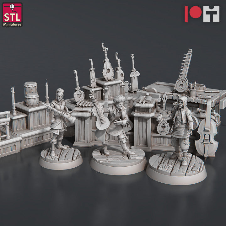 Dungeons & Dragons - STL Miniatures - Music Store Set