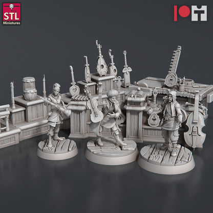 Dungeons & Dragons - STL Miniatures - Music Store Set