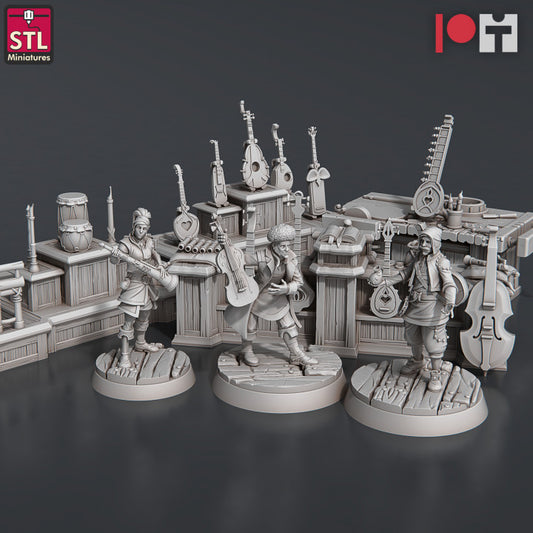 Dungeons & Dragons - STL Miniatures - Music Store Set