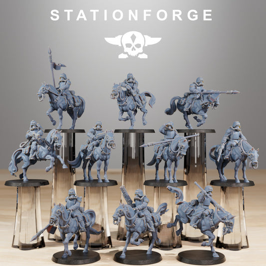 Wargames - Stationforge - GrimGuard - Cavalry Squad (10 Figurer)