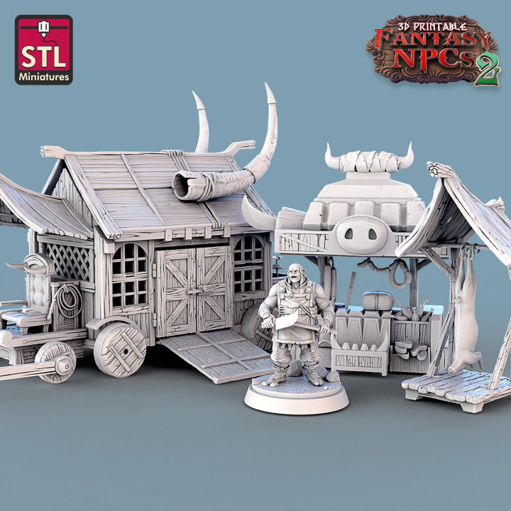 Dungeons & Dragons - STL Miniatures - Orc Butcher Set