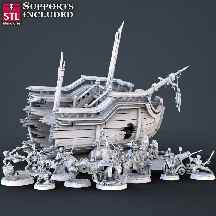 Dungeons & Dragons - STL Miniatures - Pirate Set