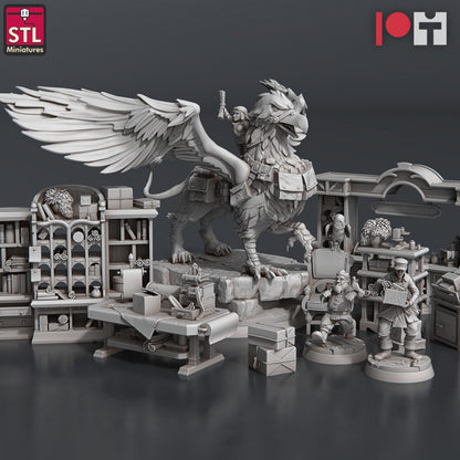 Dungeons & Dragons - STL Miniatures - Post Office Set