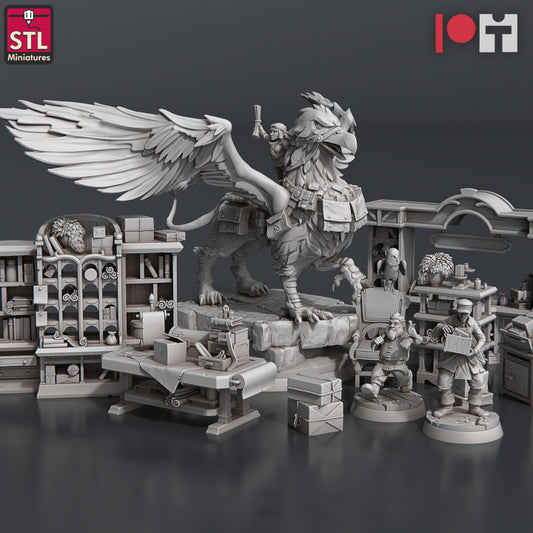 Dungeons & Dragons - STL Miniatures - Post Office Set