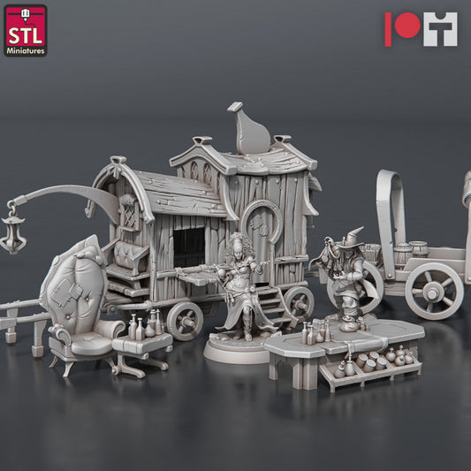 Dungeons & Dragons - STL Miniatures - Potion Vendor Set