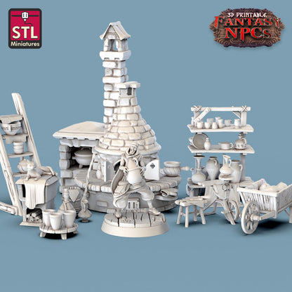 Dungeons & Dragons - STL Miniatures - Potter Set