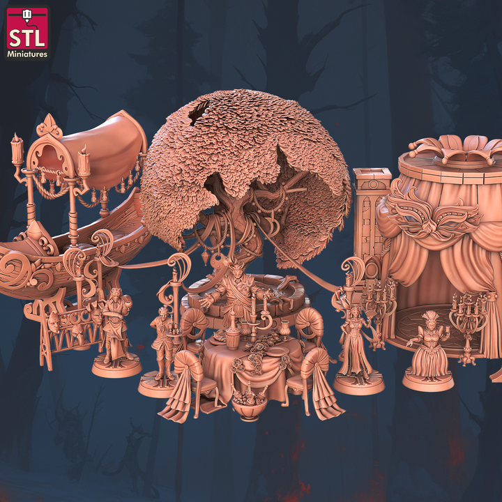 Dungeons & Dragons - STL Miniatures - Masquerade Vetenian Carnival Set